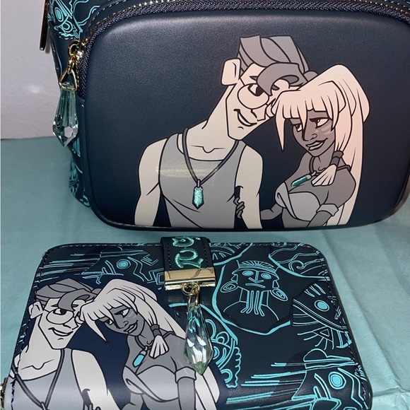 Loungefly Disney Atlantis 20th Anniversary Kida and Milo Backpack and Wallet main image 8